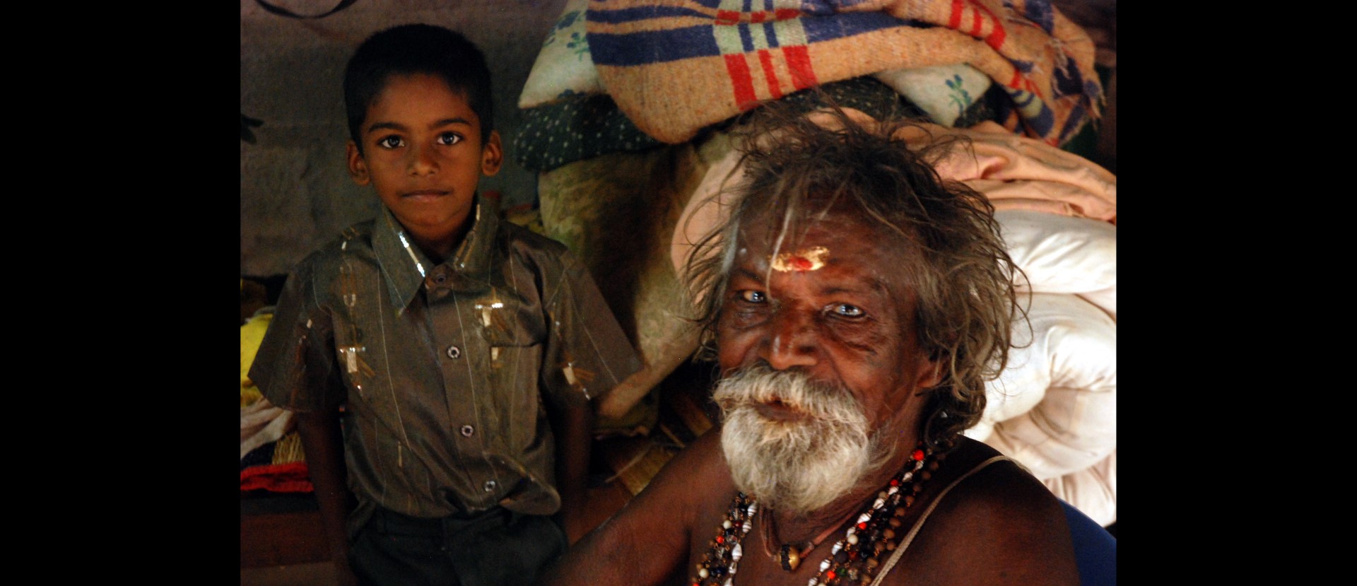 Mutthaiya with his grandson